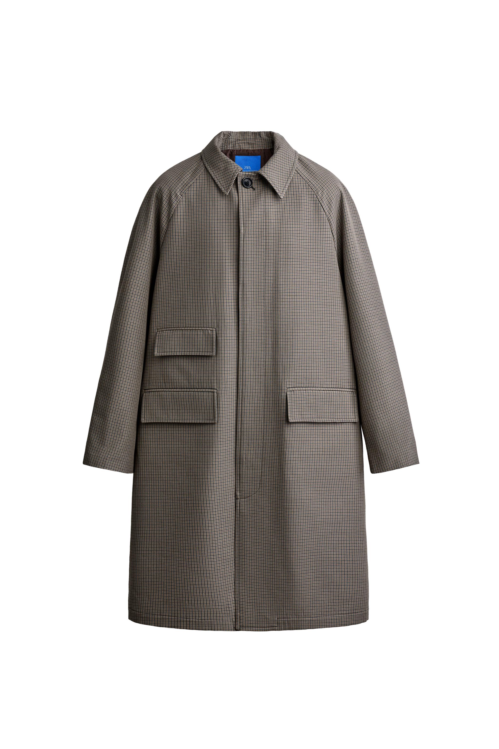 AARON LEVINE X ZARA PLAID TRENCH COAT
